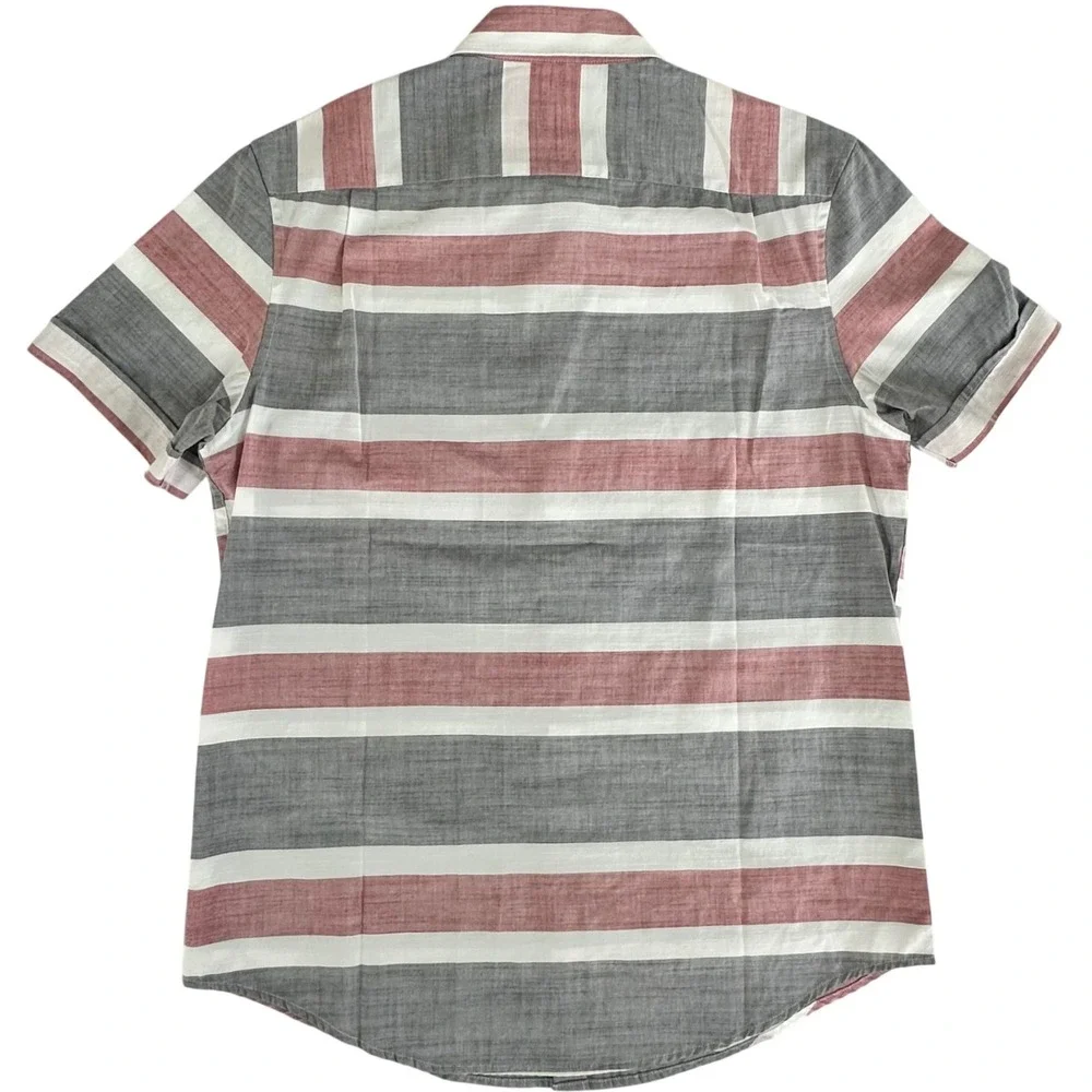 Original Penguin Mens Heritage Slim Fit Medium Short Sleeve Button Down Shirt